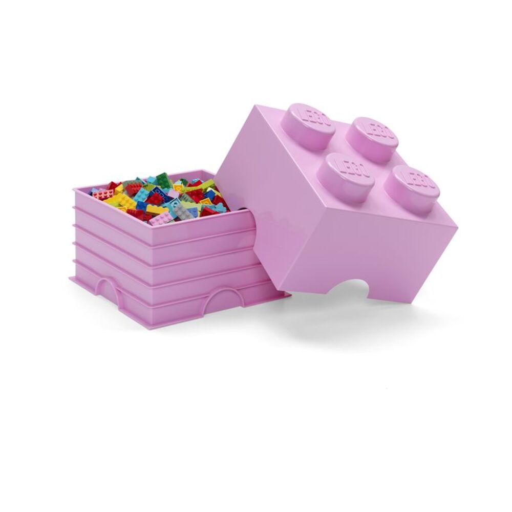 LEGO Stackable Storage Brick with 4 Knobs, Light Purple COLLECTIBLES